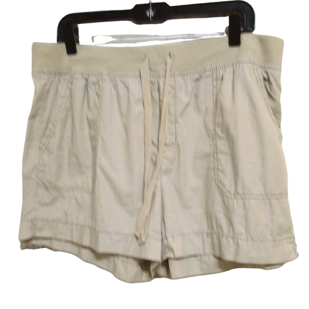 Faded Glory Elastic Shorts in Tan Size 18 with Drawstring